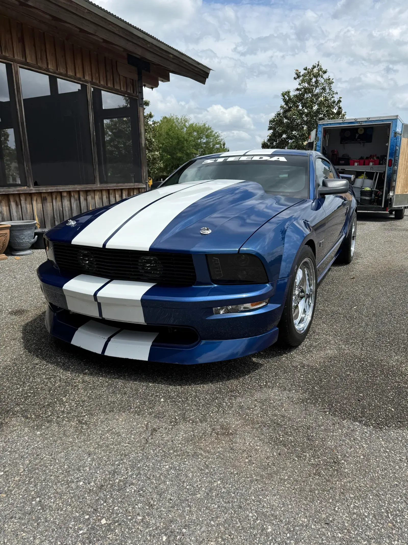 Paint correction Jacksonville FL - racing Mustang after paint correction with C3 Auto Pros mobile unit
